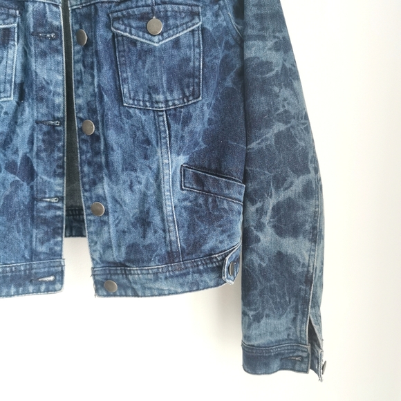 Acid Wash Quilted Denim Jacket - Picture 4 of 5